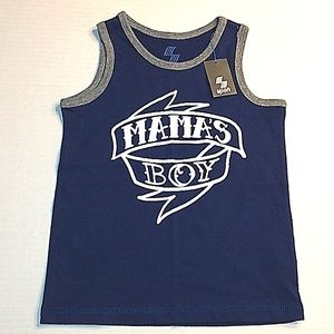 NWT☆Toddler Boy "Mama's Boy" Tank☆The Children's Place Sport☆2T